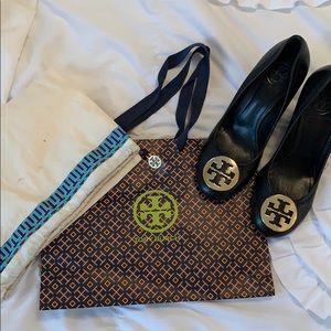 Tory Burch Black Wedges